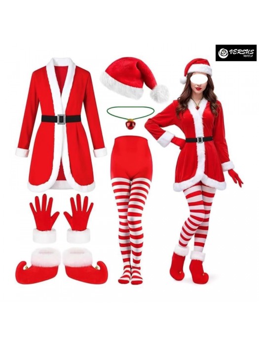 Vestiti Donna Costume Babbo Natale Cosplay Hostess Christmas dresses HOS089